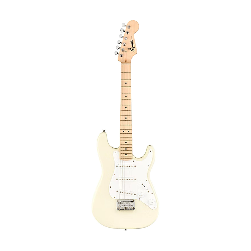 Squier FSR Mini Stratocaster Electric Guitar, Maple FB, Olympic