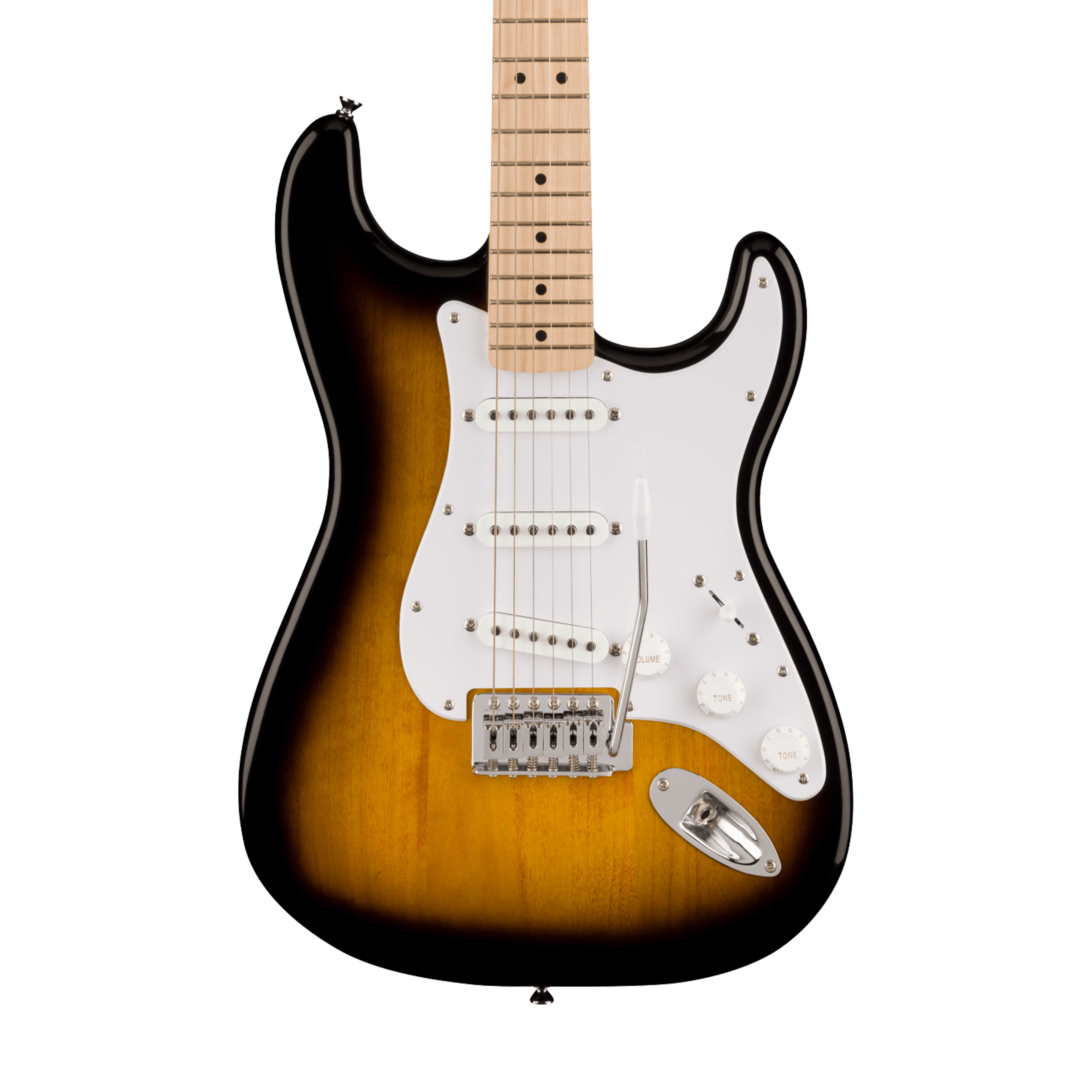 Squier Sonic Stratocaster Electric Guitar w/White Pickguard, Maple