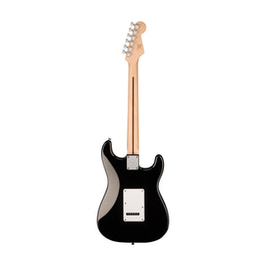 Squier Sonic Stratocaster Left-Handed Electric Guitar w/White Pickguard, Maple FB, Black