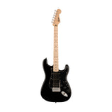 Squier Sonic Stratocaster HSS Electric Guitar w/Black Pickguard, Maple FB, Black (B-Stock)