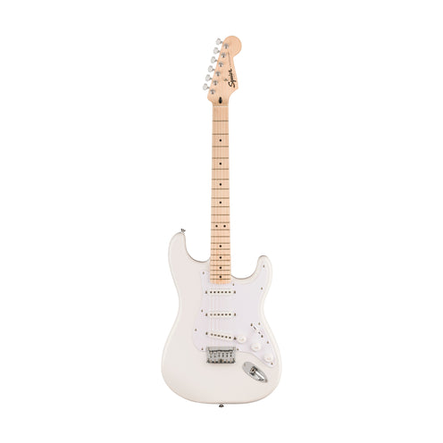Squier Sonic Stratocaster HT Electric Guitar w/White Pickguard, Maple FB, Arctic White (B-Stock)
