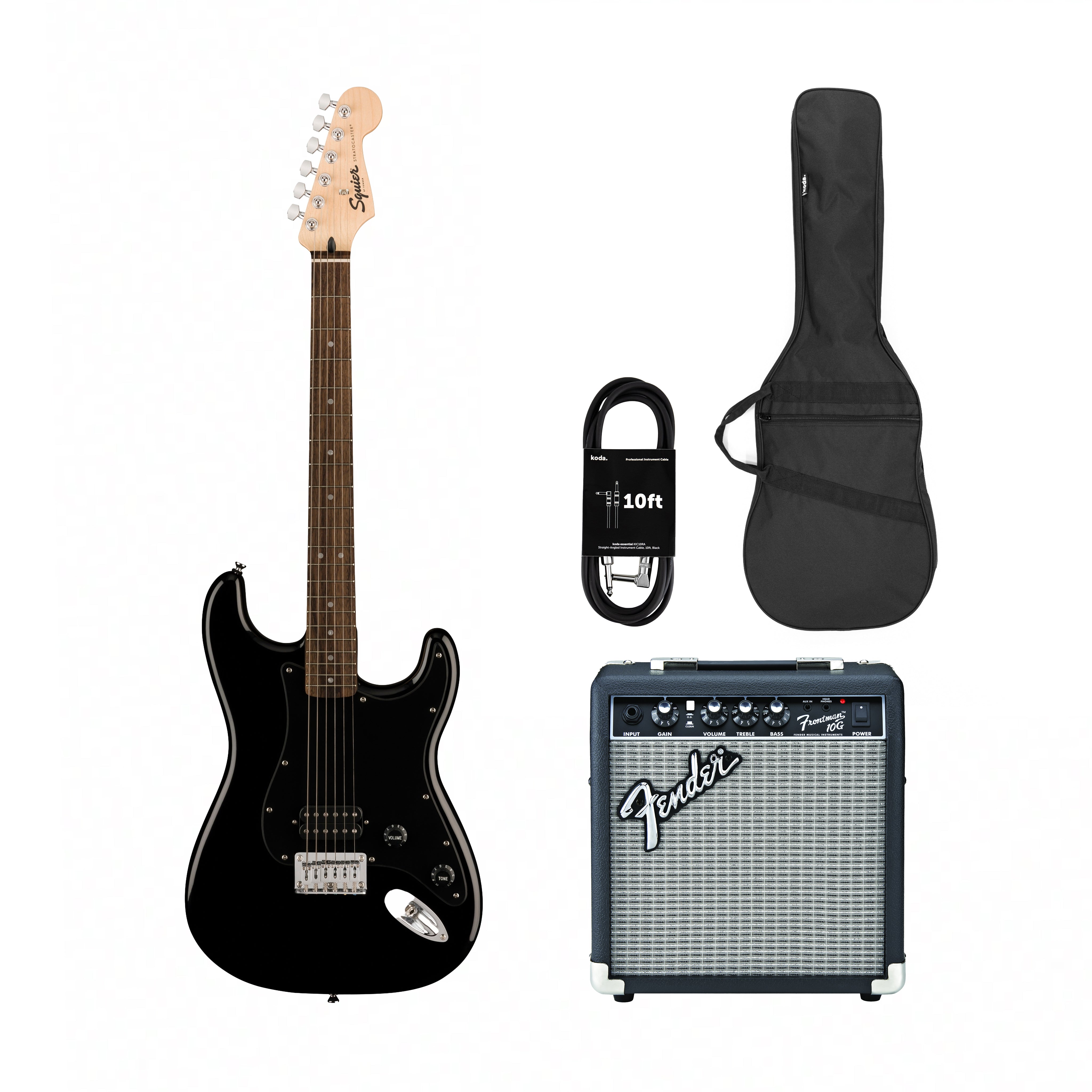 Squier Sonic Stratocaster HT H Electric Guitar w/Black Pickguard