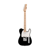 Squier Sonic Telecaster Electric Guitar w/White Pickguard, Maple FB, Black (B-Stock)