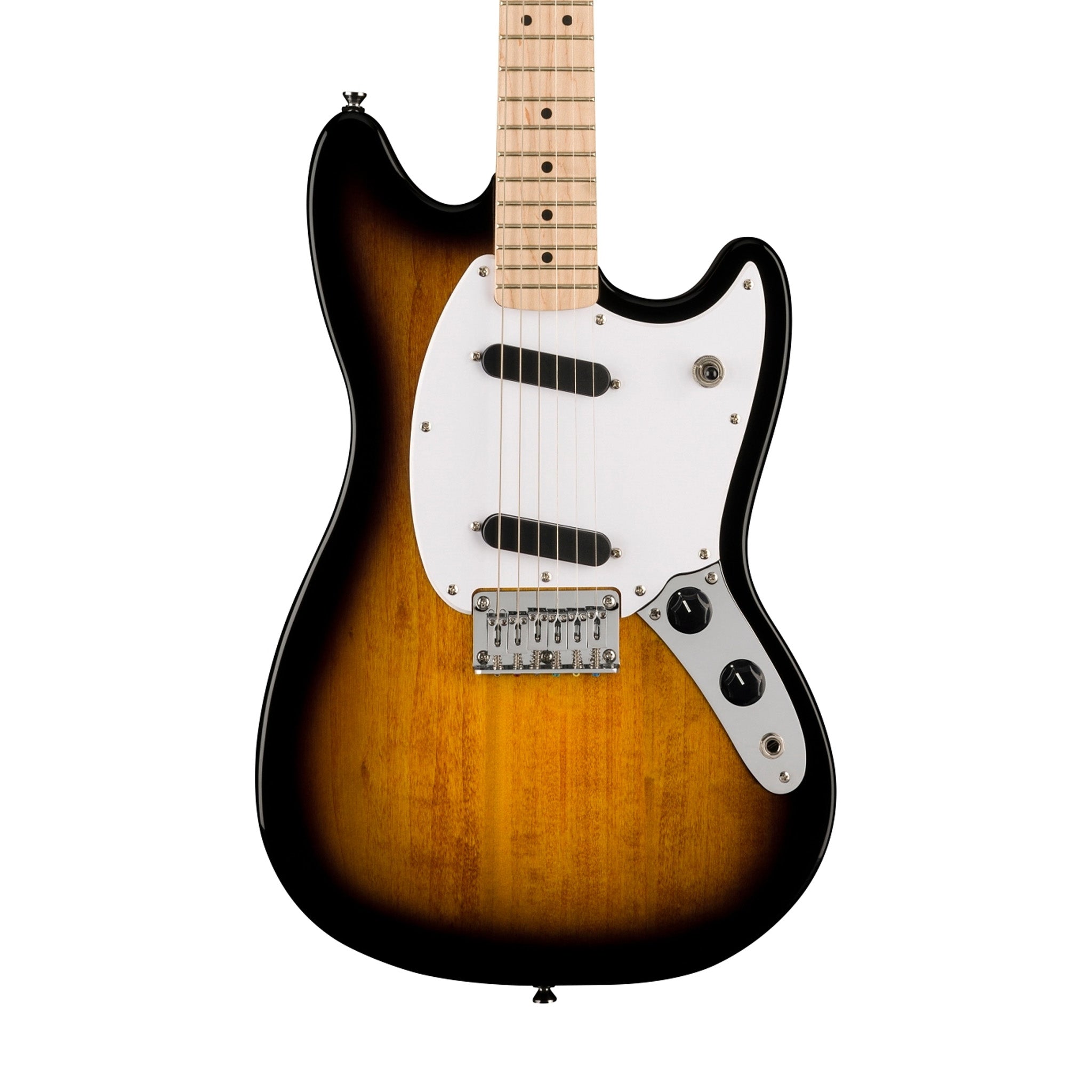Squier BY FENDER MUSTANG サンバースト Squier Sonic Mustang Electric Guitar w/White Pickguard, Maple FB