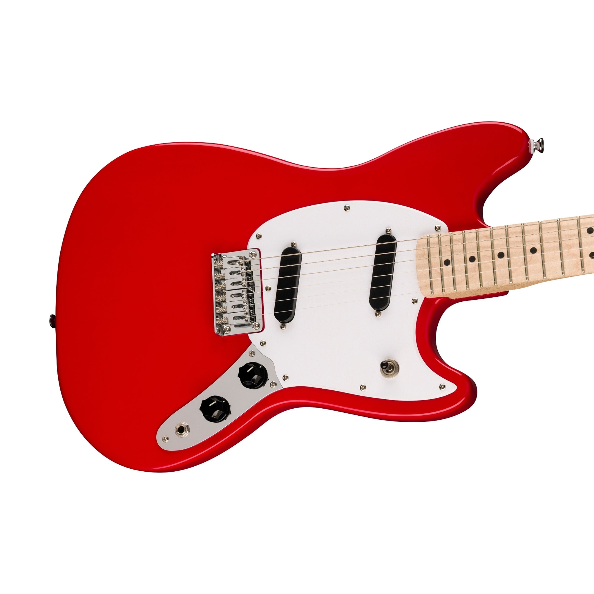 Squier Sonic Mustang Electric Guitar w/White Pickguard, Maple FB