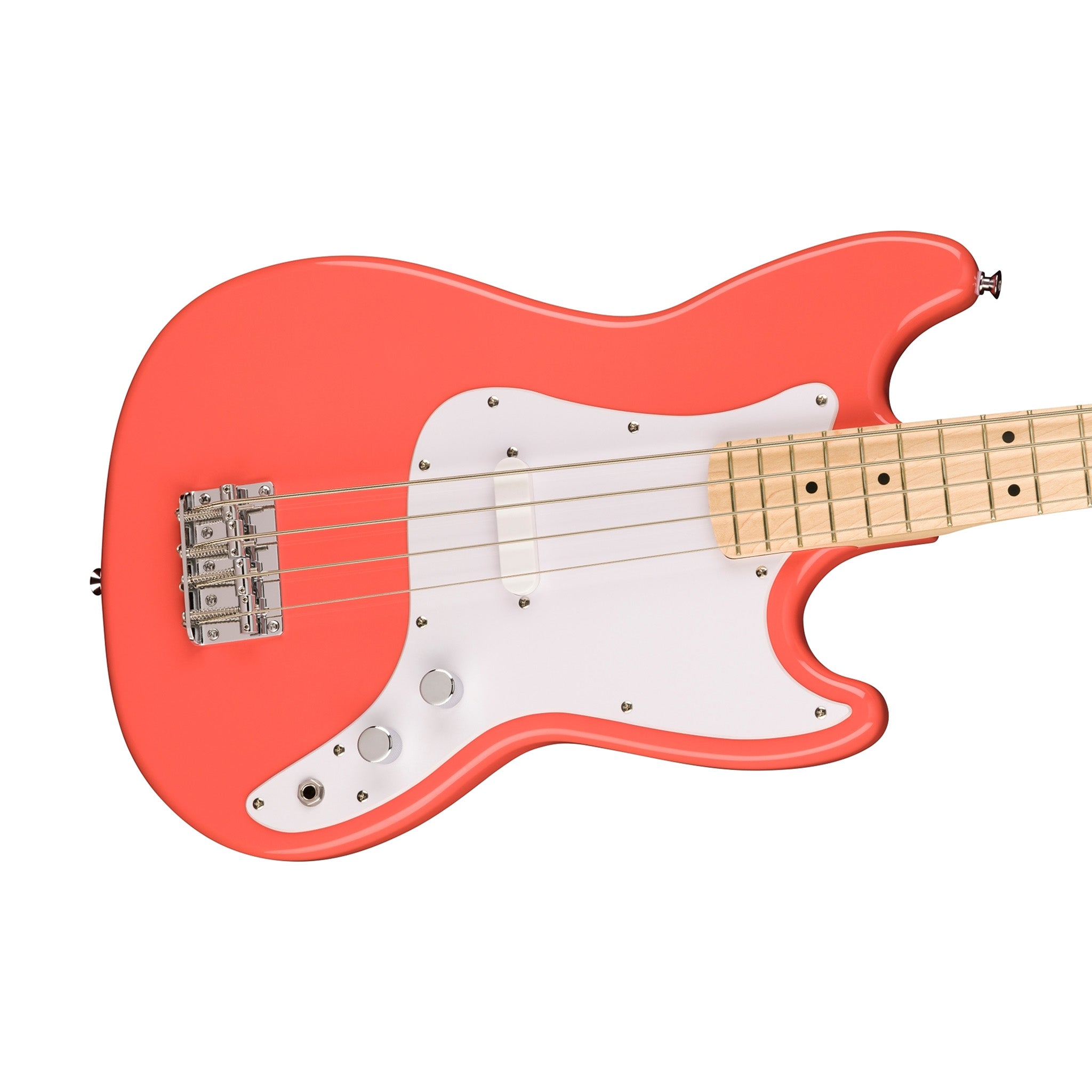 Squier Sonic Bronco Bass Guitar w/White Pickguard, Maple FB