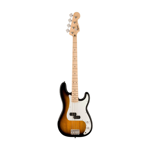 Squier Sonic Precision Bass Guitar w/White Pickguard, Maple FB, 2-Color Sunburst (B-Stock)