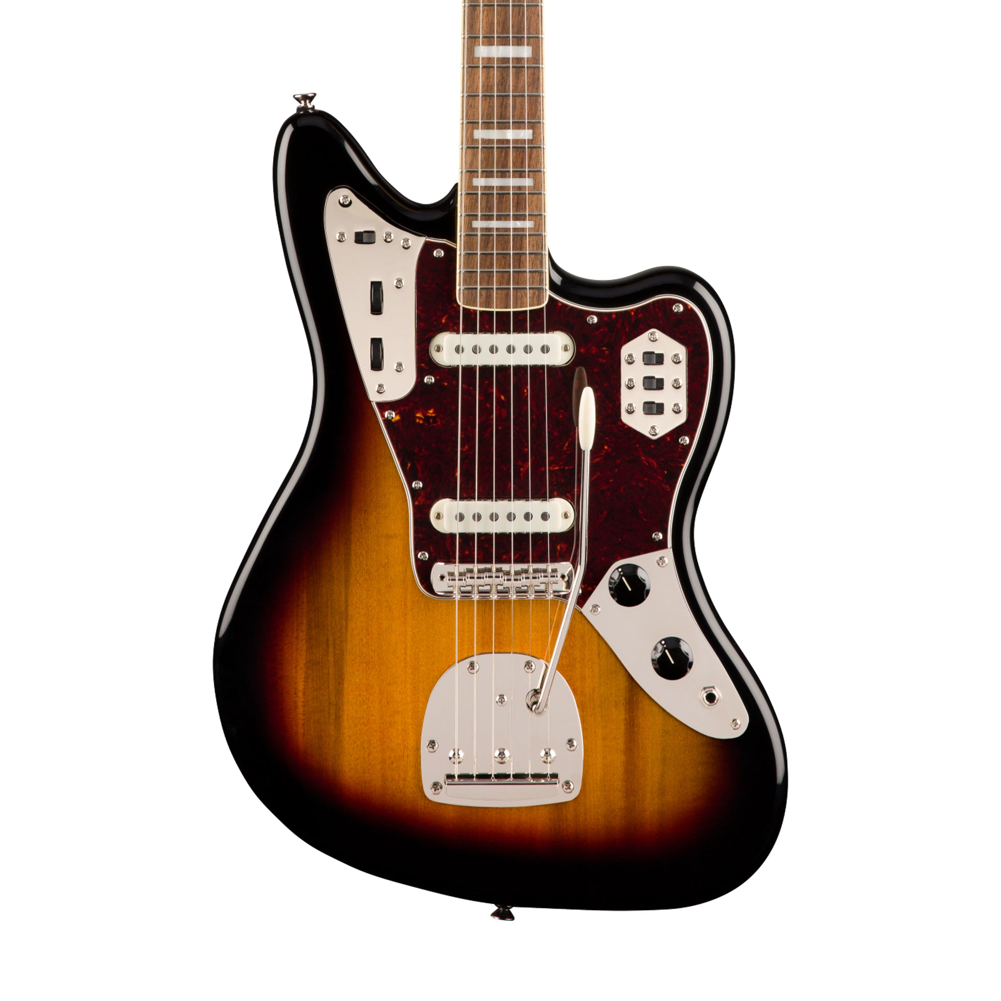 Squier Classic Vibe 70s Jaguar Electric Guitar, Laurel FB, 3-Tone