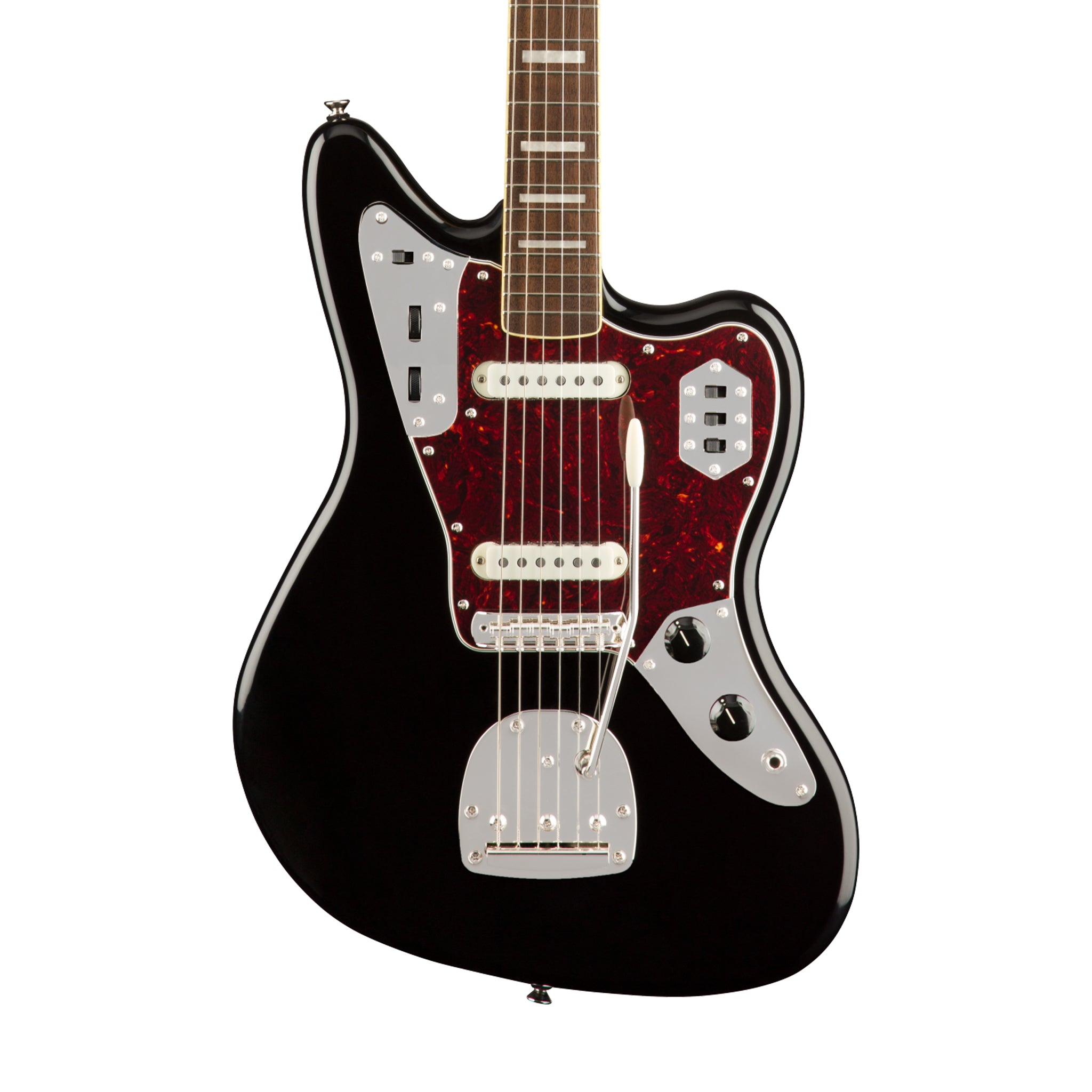 Squier Classic Vibe 70s Jaguar Electric Guitar, Laurel FB, Black