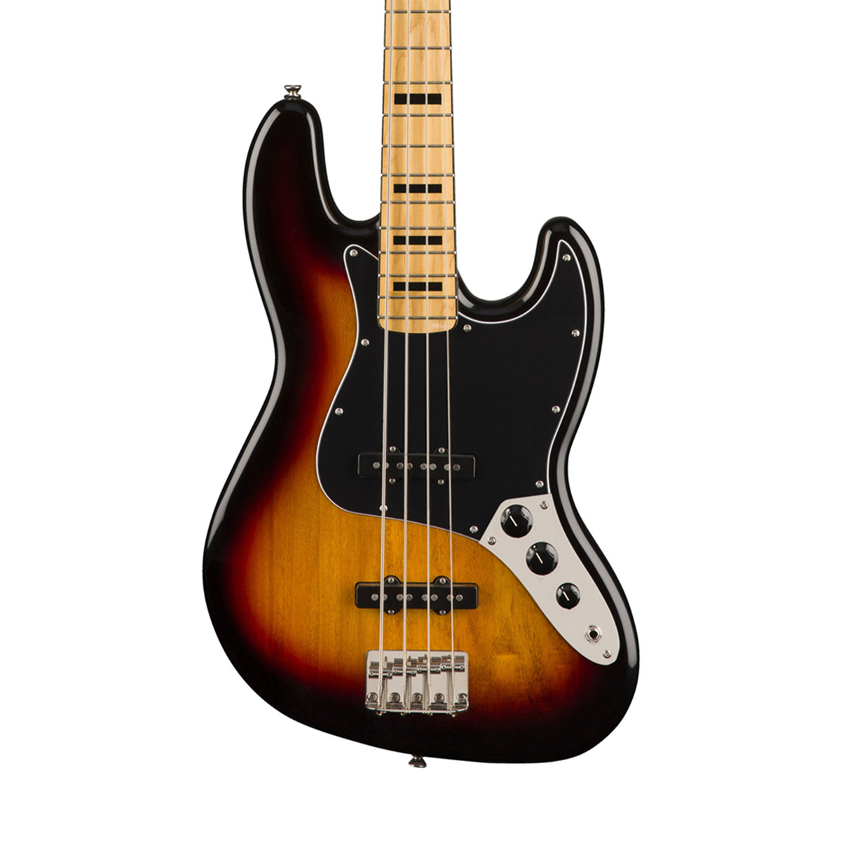 Squier Classic Vibe 70s Jazz Bass Guitar, Maple FB, 3-Tone