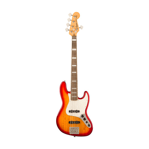 Squier Classic Vibe Active 70s Jazz Bass V Guitar, Laurel FB, Sienna Sunburst