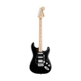 Squier FSR Affinity Series HSS Stratocaster Electric Guitar, Maple FB, Black