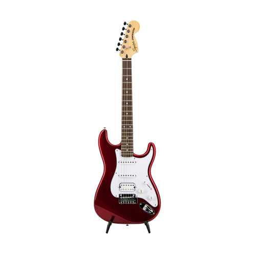 Squier FSR Affinity Series Stratocaster Junior HSS Electric Guitar, Laurel FB, Candy Apple Red