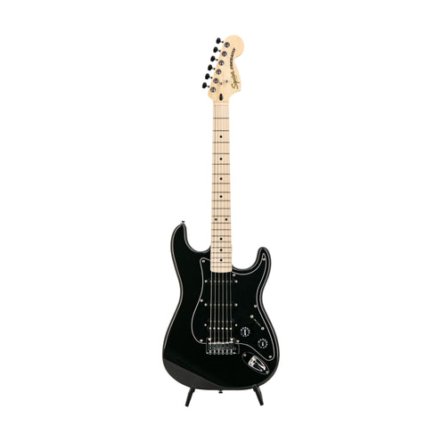 Squier FSR Affinity Series Stratocaster Junior HSS Electric Guitar, Maple FB, Metallic Black