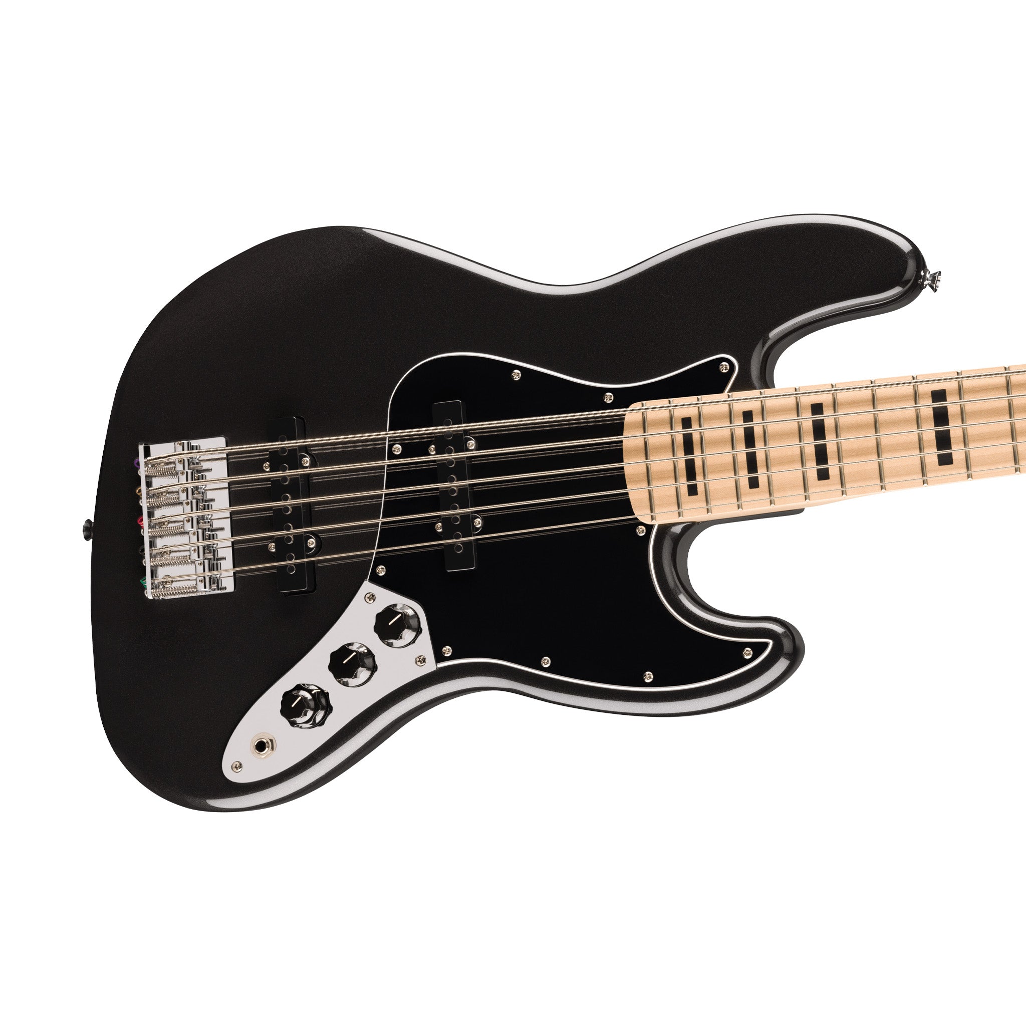 Squier Affinity Series Active Jazz Bass V Guitar, Maple FB, Black