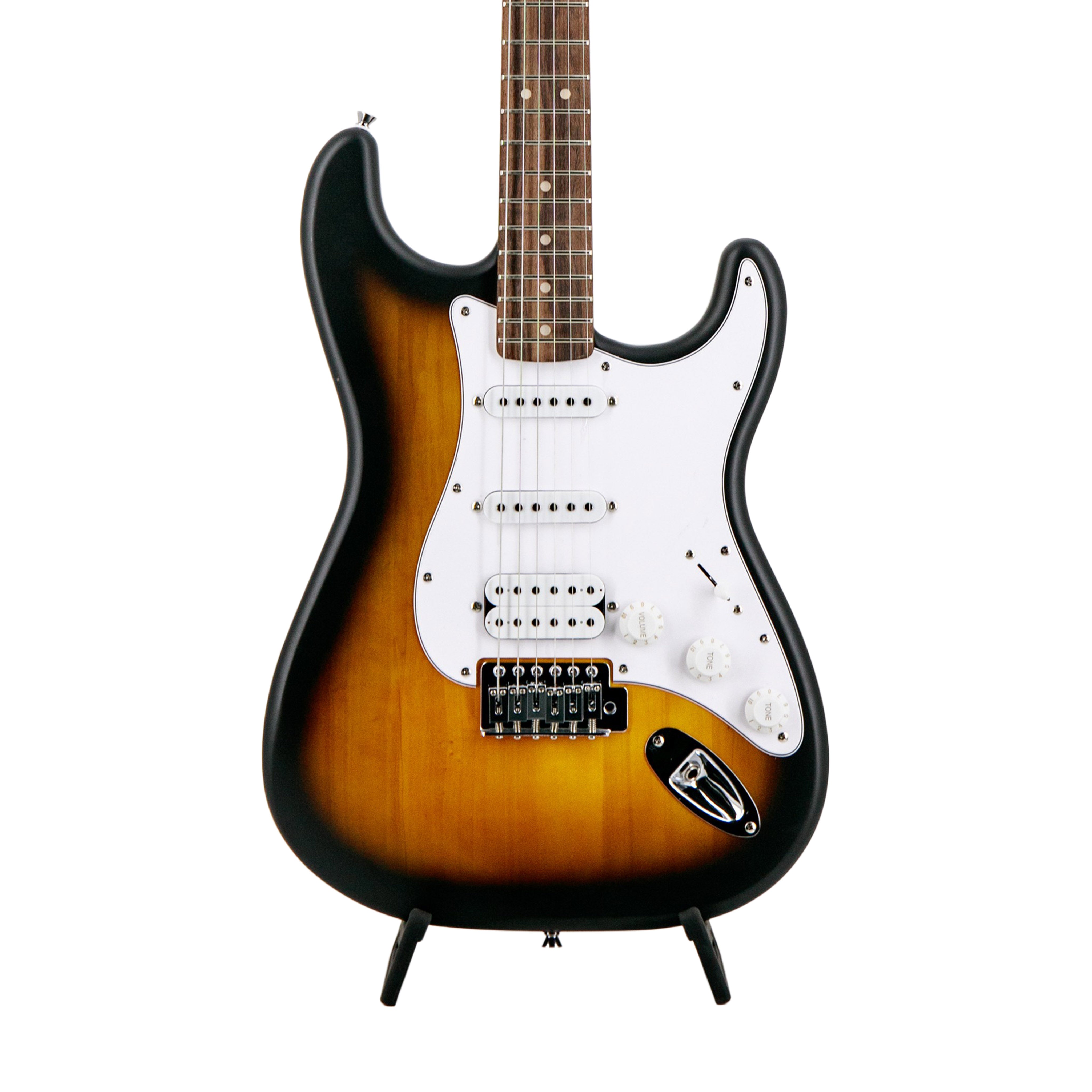 Squier Debut Series Stratocaster HSS Electric Guitar, Laurel FB, 2