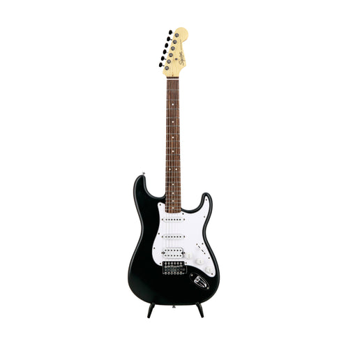 Squier Debut Series Stratocaster HSS Electric Guitar, Laurel FB, Black