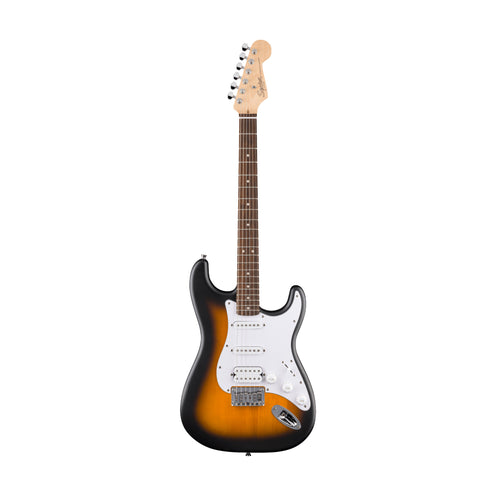 Squier Debut Series Stratocaster HT HSS Electric Guitar, Laurel FB, 2 Tone Sunburst
