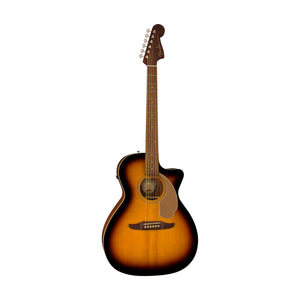 Fender California Newporter Player Medium-Sized Acoustic Guitar, Walnut FB, Sunburst
