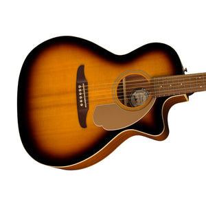 Fender California Newporter Player Medium-Sized Acoustic Guitar, Walnut FB, Sunburst