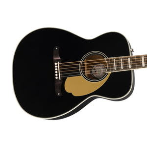 Fender Malibu Vintage Acoustic Guitar w/Case, Black