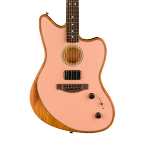 Fender Acoustasonic Player Jazzmaster Electric Guitar, Shell Pink