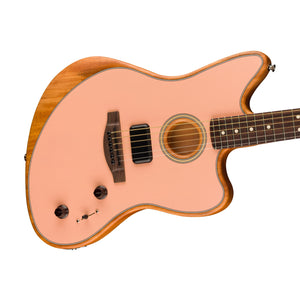 Fender Acoustasonic Player Jazzmaster Electric Guitar, Shell Pink