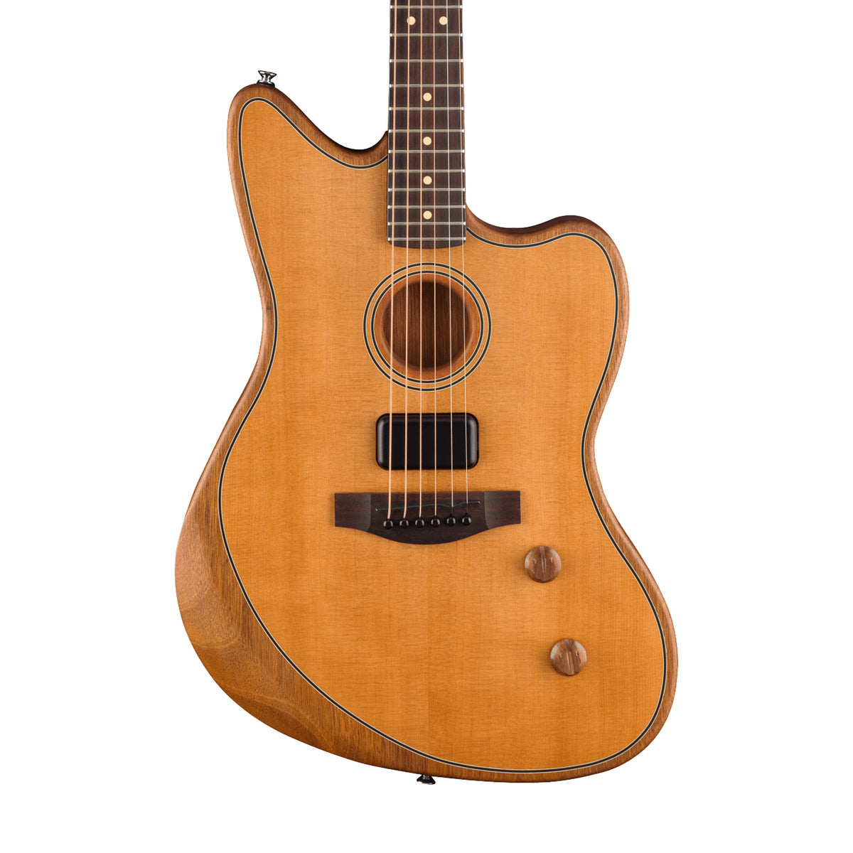 Fender Standard Acoustasonic Jazzmaster Guitar, RW FB, Aged