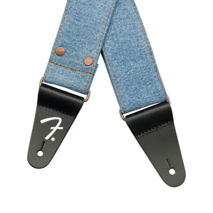 Fender X Wrangler Denim Guitar Straps, Light Indigo