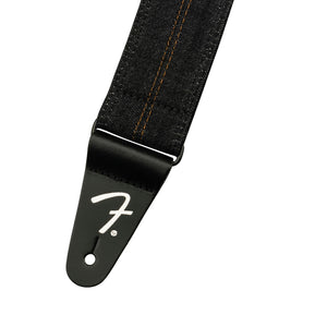 Fender X Wrangler Denim Guitar Straps, Washed Black
