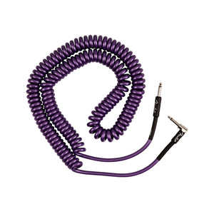 Fender J Mascis Coiled Instrument Cable, Purple, 30FT