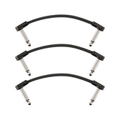 Fender Blockchain 4inch Patch Cable Kit, Right Angle to Right Angle, 3-Pack
