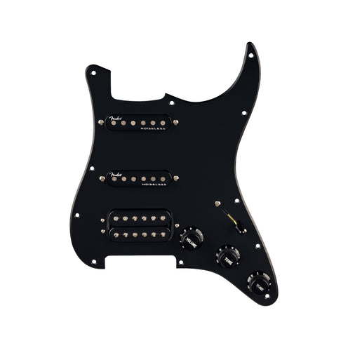 Fender Quadra Tap / Ultra Noiseless HSS Pre-Wired Stratocaster Pickguard, Black