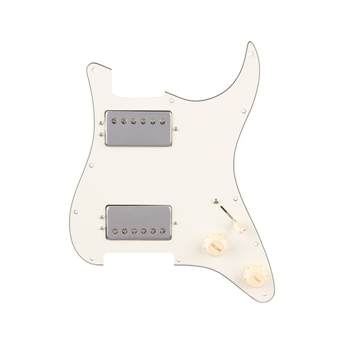 Fender Quadra Tap HH Pre-Wired Stratocaster Pickguard, Parchment