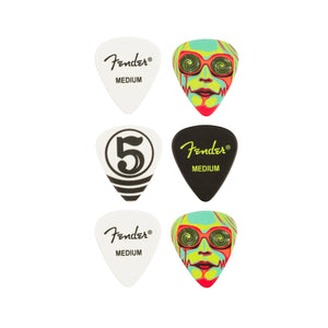 Fender John 5 351 Celluloid Guitar Picks, 6-Pack