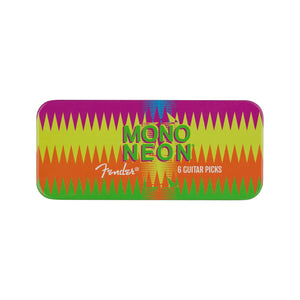 Fender MonoNeon Guitar Pick Tin, Medium, 6-Pack