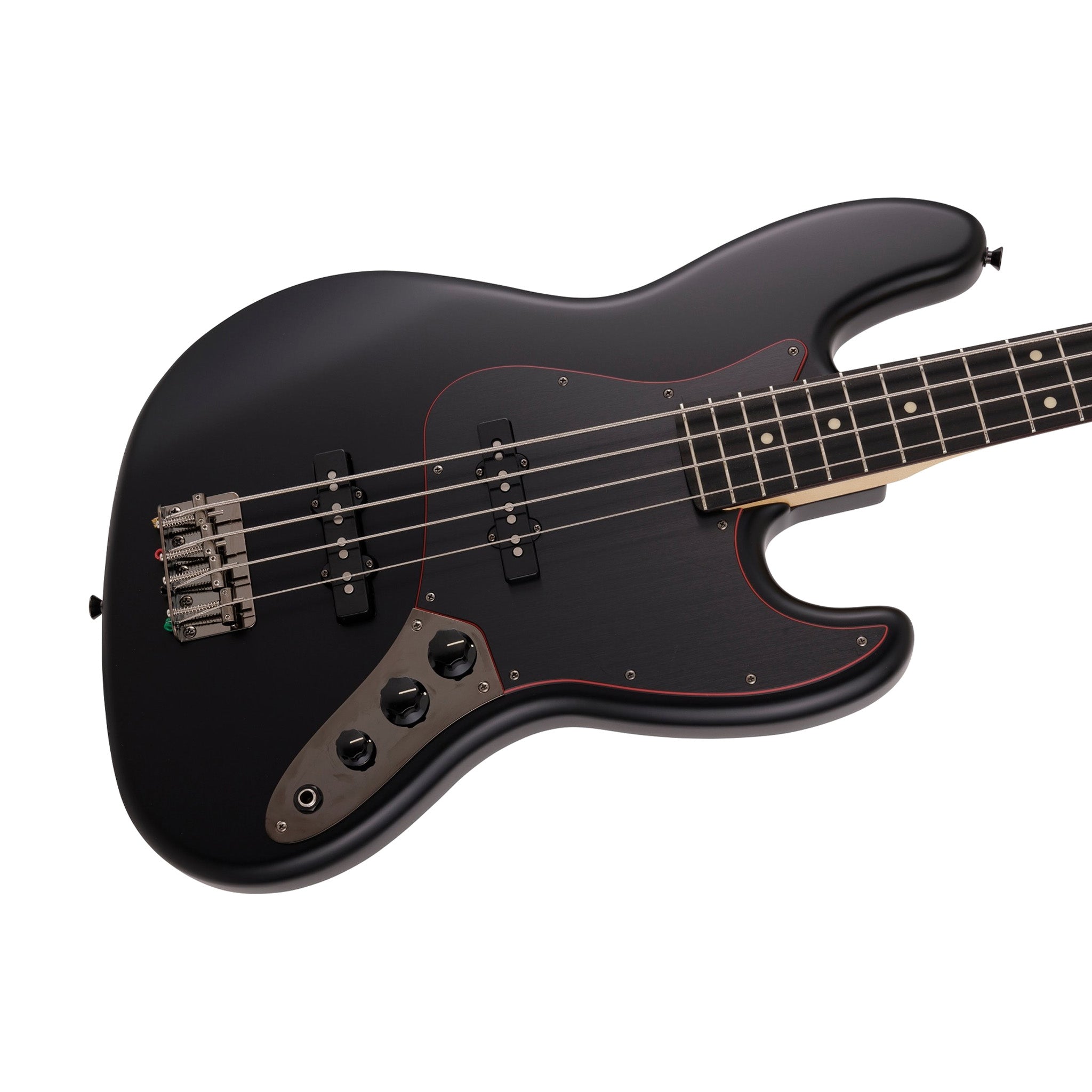 Fender Japan Ltd Ed Hybrid II Jazz Bass Guitar, Noir, RW FB, Black