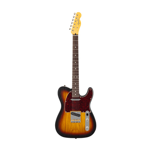 Fender MIJ Limited Telecaster Electric Guitar, RW FB, Raw Ash 3-Color Sunburst