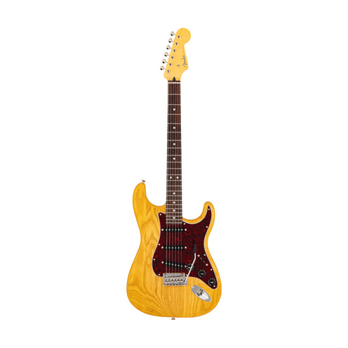 Fender MIJ Limited Stratocaster Electric Guitar, RW FB, Raw Ash Vintage Natural