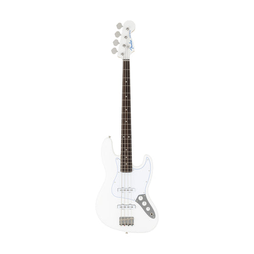 Fender MIJ Limited Jazz Bass Guitar, RW FB, Blanc