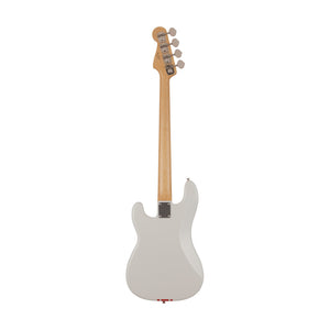 Fender Japan Traditional II 60s Precision Bass Guitar, RW FB, Olympic White / Red Stripes