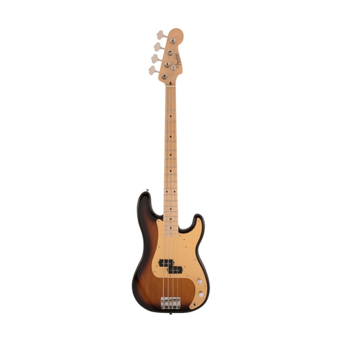 Fender Japan Heritage 50s Precision Bass Guitar, Maple FB, 2-Tone Sunburst (B-Stock)