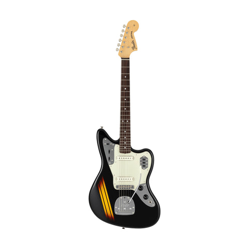Fender Japan Traditional 2025 Collection 60s Jaguar Electric Guitar, RW FB, Black / 3-Tone Sunburst