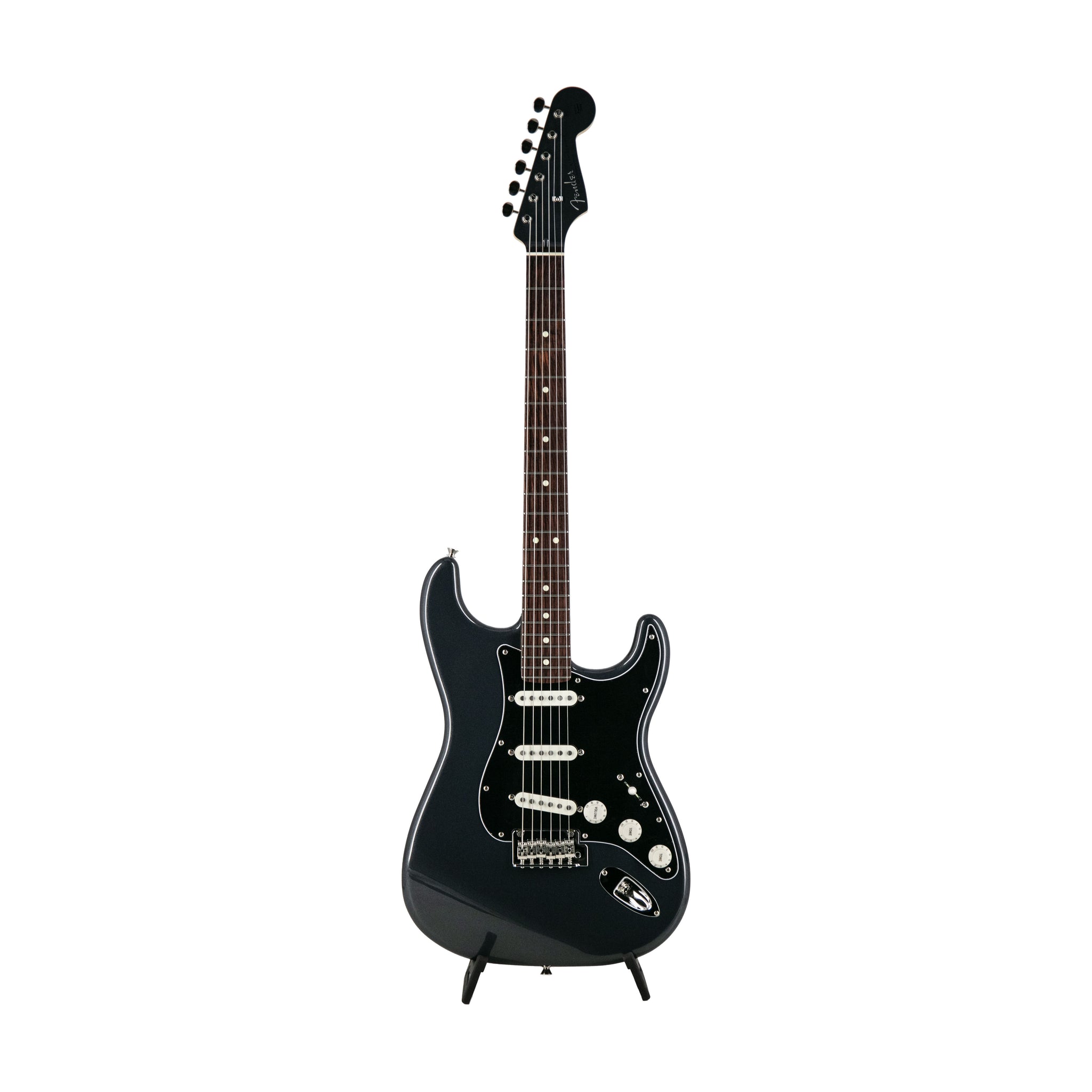 Fender FSR Collection Hybrid II Stratocaster Electric Guitar, RW FB, Charcoal Frost Metallic