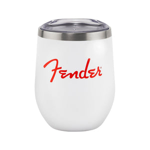 Fender Red Spaghetti Logo 12oz Tumbler, White