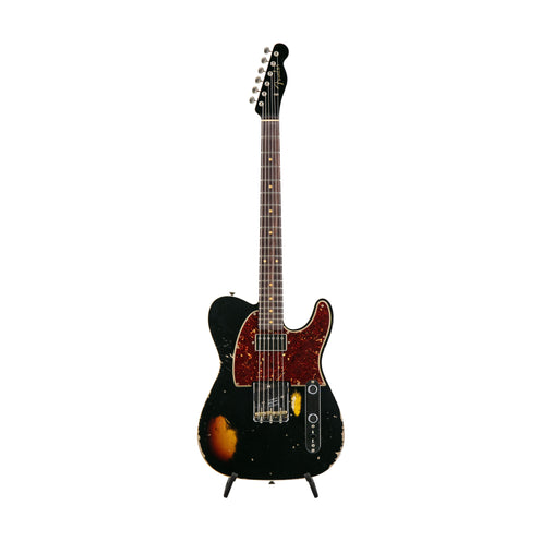 Fender Custom Shop Limited Reverse 60s Tele Custom Heavy Relic, RW FB, Aged Black/3 Tone Sunburst
