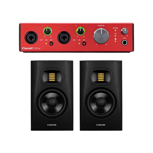Focusrite Clarett+ 2Pre w/ T5V Pair Bundle