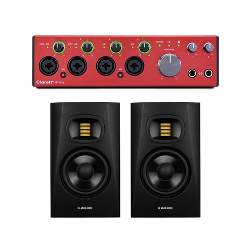 Focusrite Clarett+ 4Pre w/ T5V Pair Bundle