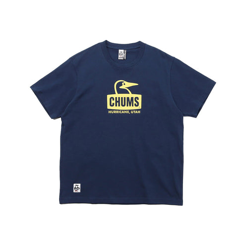CHUMS Booby Face T-Shirt, Navy/Yellow