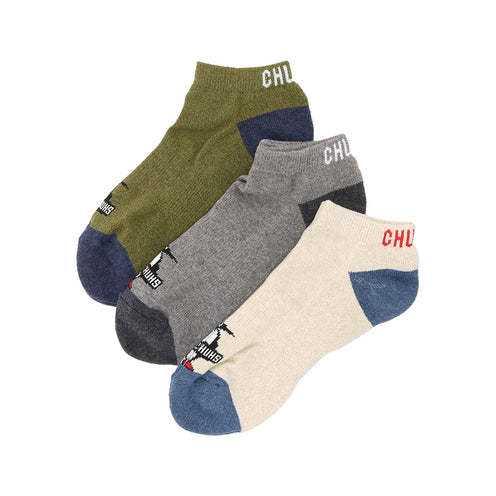 CHUMS 3P Booby Chums Ankle Socks